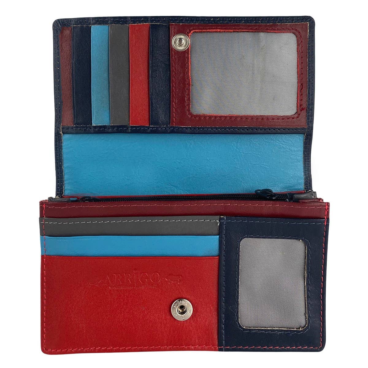 Arrigo - Vente Portefeuille – femme - Portefeuille femme en cuir multicolore modèle harmonica14