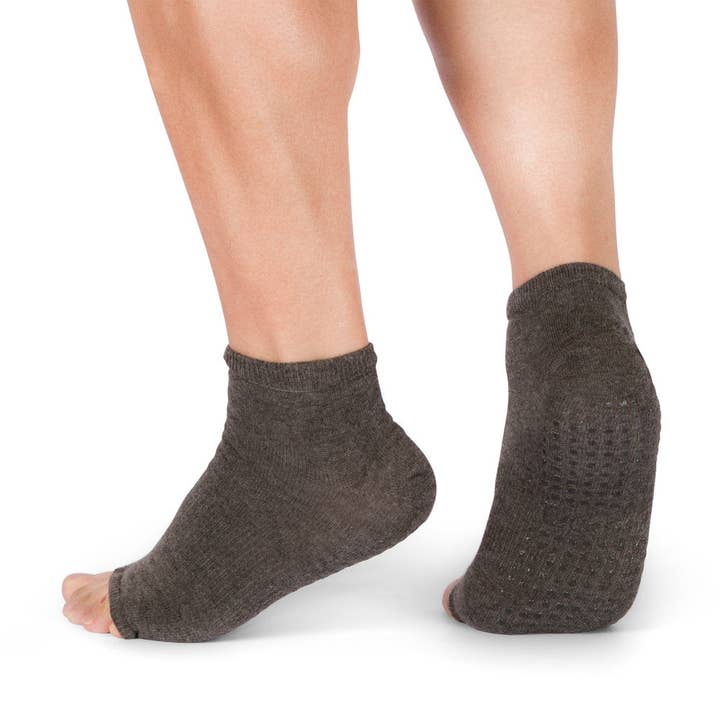 Tucketts - Wholesale Socks - Women's - Anklet - Charcoal Heather - Men/Women L - Grip Socks