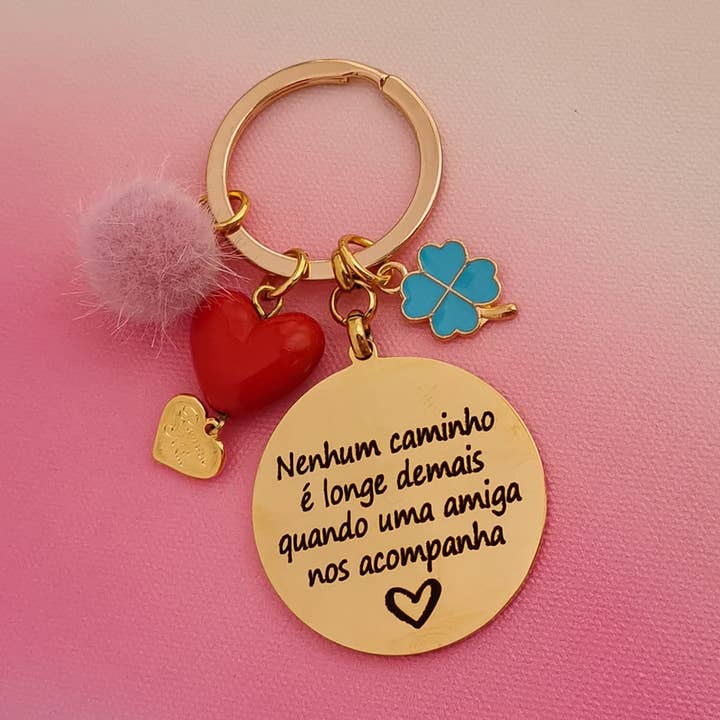 Golden keychain no path for wholesale by Pampa Mia