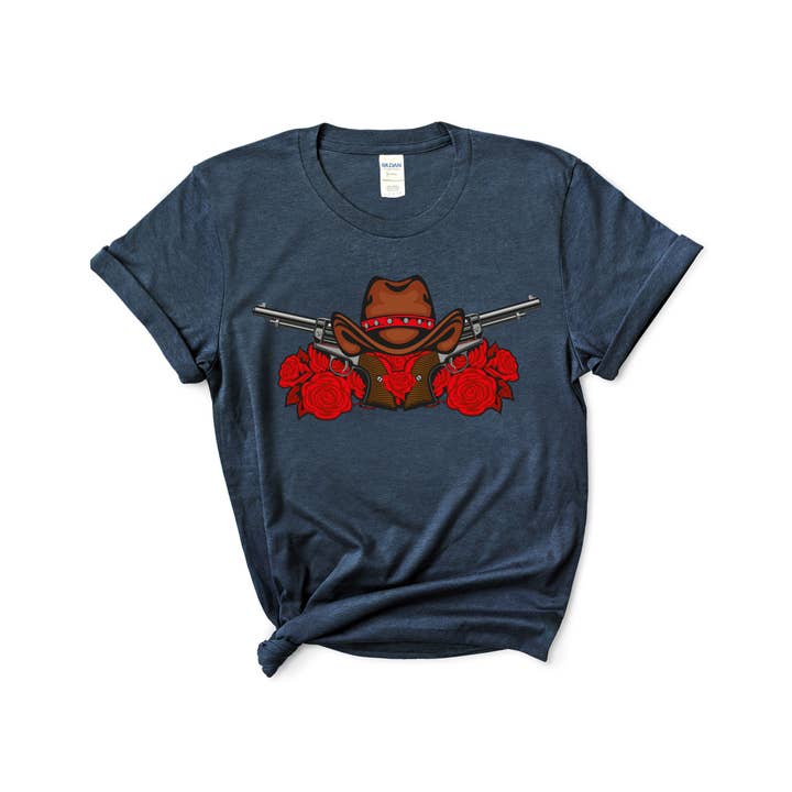 Tidal Colors - Venta al por mayor Camiseta estampada - Mujer - Camiseta Cowboy Rose