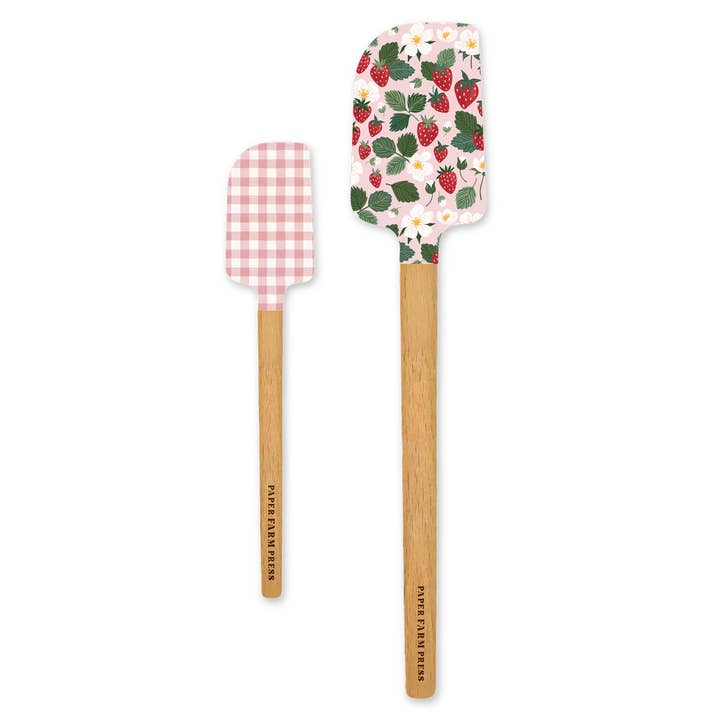 Strawberry Patch Kitchen Spatula Set for wholesale by Paper Farm Press