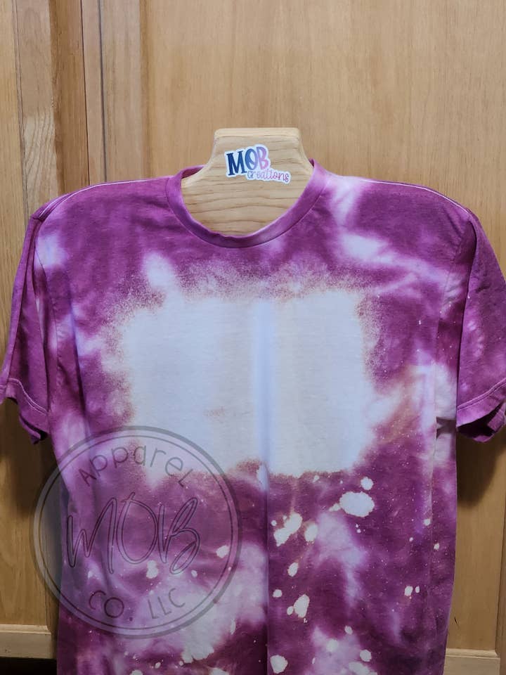 MOB Apparel Co LLC - Wholesale T-Shirt - Women's - *SUBLIMATION FRIENDLY* Magenta Ice Dye1