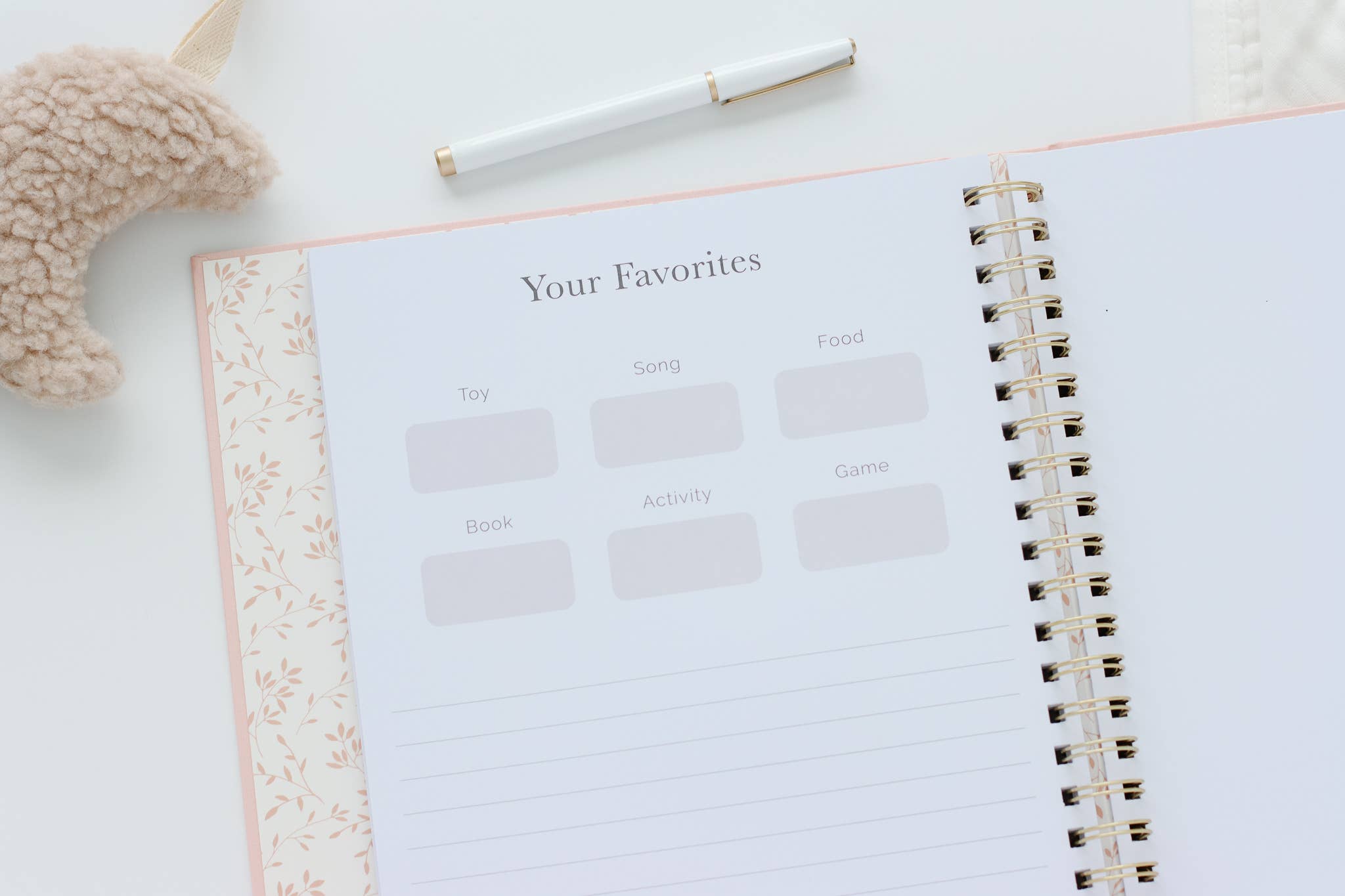 Blush Pink Baby Book - Memory book + keepsake box (Blush) for wholesale on Faire6