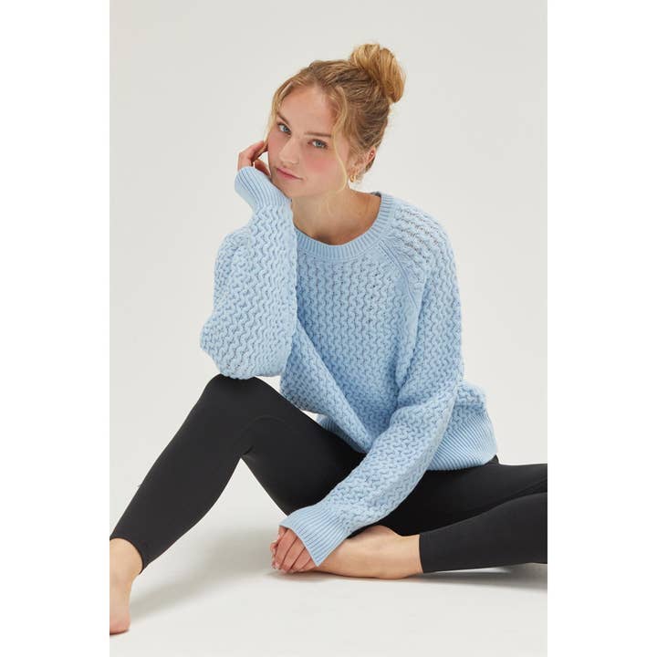 HYFVE - Wholesale Knit Sweater - Women's - DZ24F025-Swirl Knit Sweater