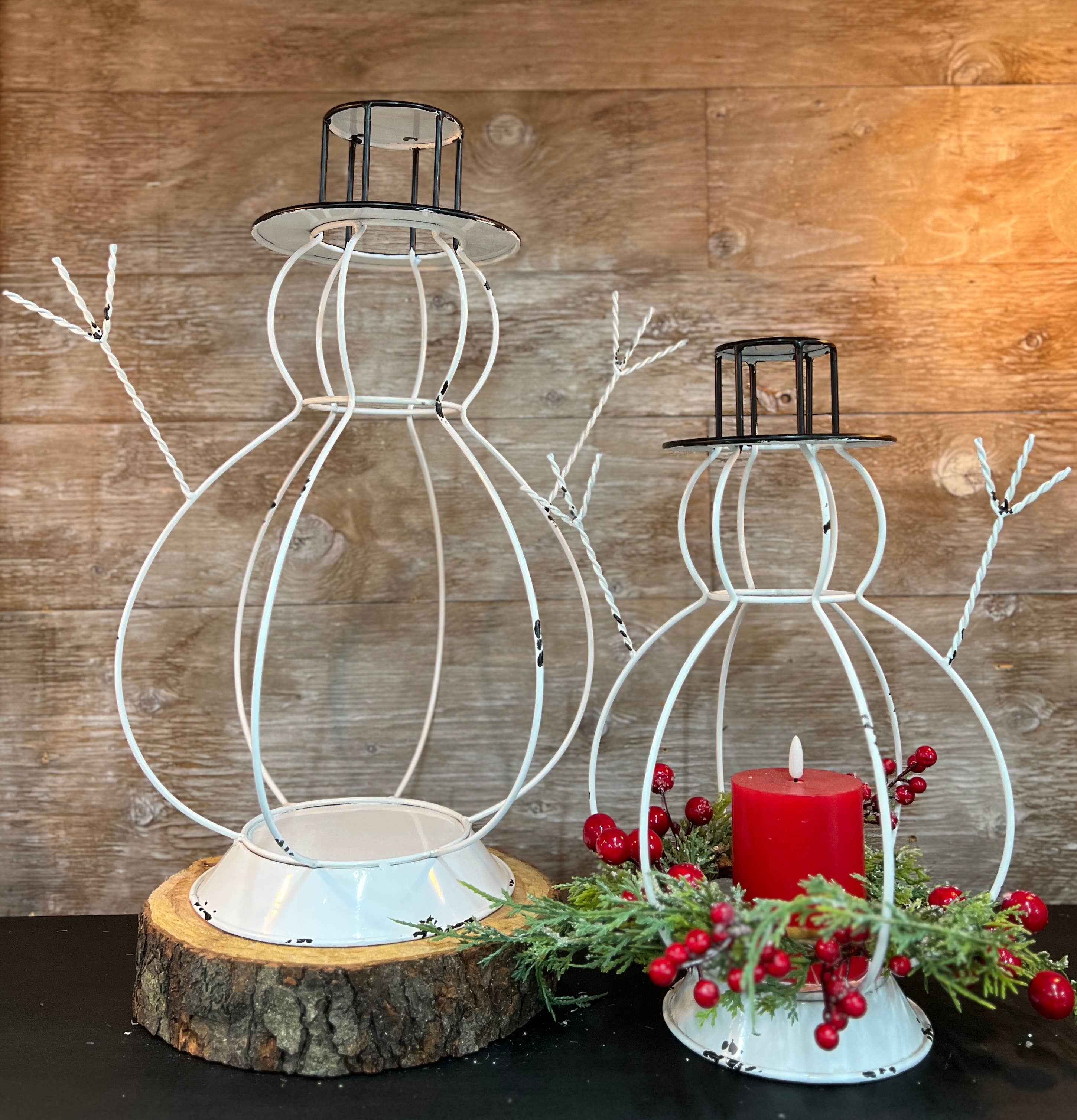 Wholesale Home Decor - Wholesale Lantern - Snowman Lanterns Set Of 20