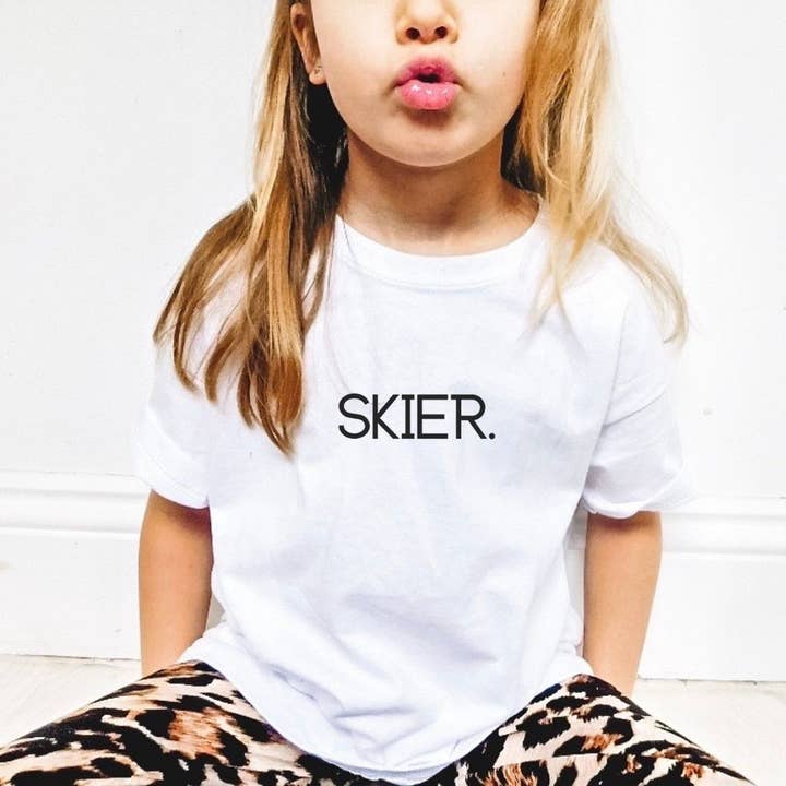 Skier | Youth Short Sleeve T-Shirt for wholesale by Mila Nathan
