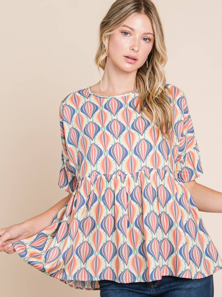 TA1943 BABYDOLL TUNIC for wholesale by BOMBOM