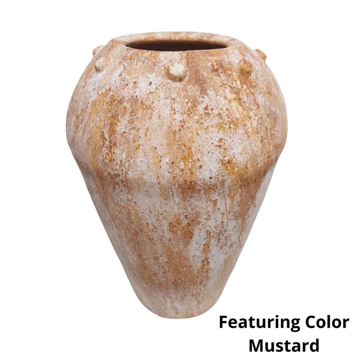 19" Pandora Tonvase mit Perlen für den Großhandel von ClayRoot Artisan Studio