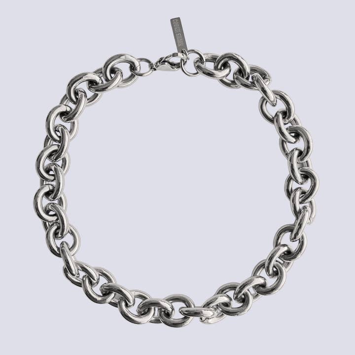 Chunky Link HALSKETTING - Zilver voor wholesale door COOKIE SHARK