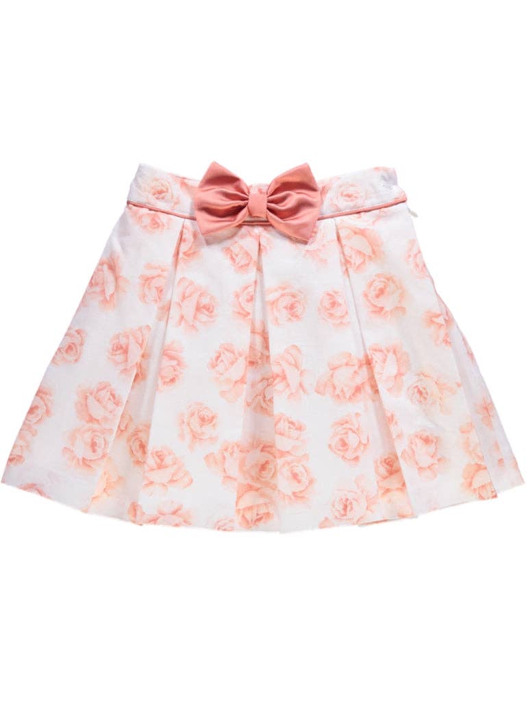 Piccola Speranza - Wholesale Skirt - Kids - Saia cor salmão com rosas
