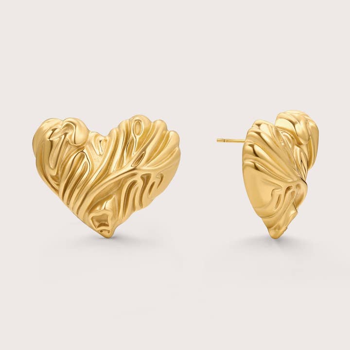 Udskårne hjerte øreringe for engroshandel hos Saint Fatale