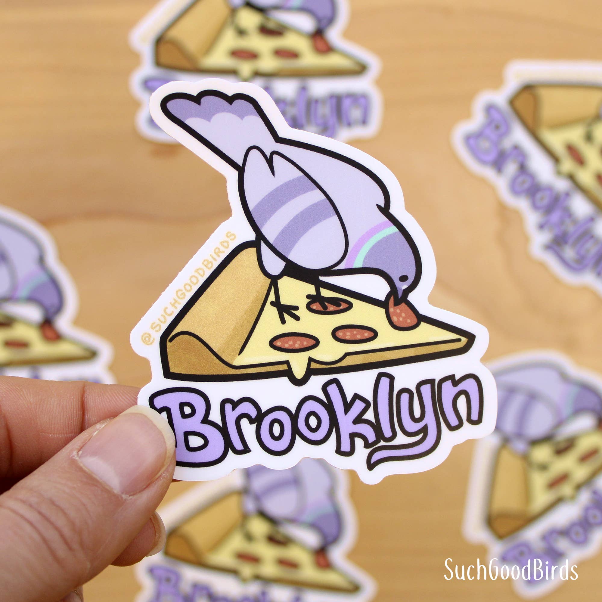 Such Good Birds - Wholesale Sticker - NYC Brooklyn Pigeon Pizza -3" Watrprf Vinyl Sticker New York0