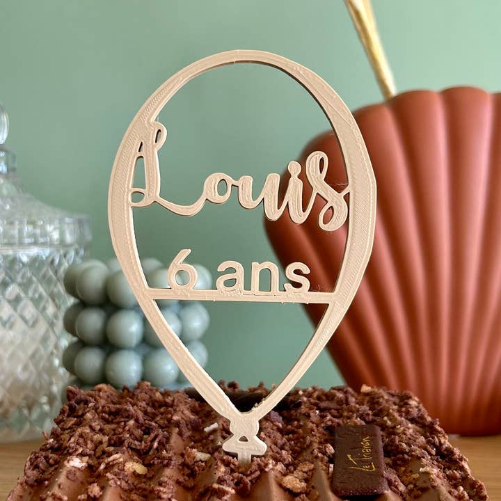 Cake topper ballon pour gâteau anniversaire personnalisable pour la vente par 3Dpiecedesign