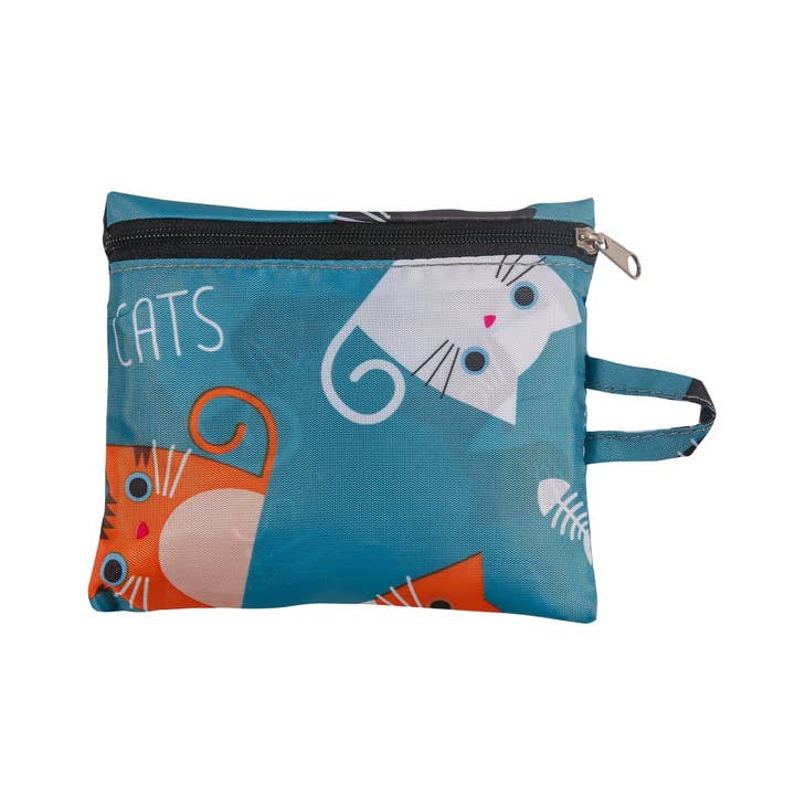 Faye UK Ltd - Venta al por mayor Bolsas de la compra - Bolsa de Compras Grande Reutilizable y Plegable Eco Chic Gato de Dibujos Animados