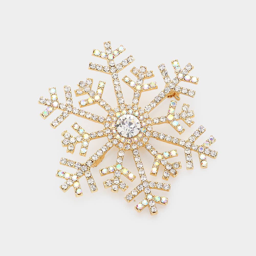 Sensibling Corp. – wholesale Brooch – Crystal Pave Snowflake Pin Brooch / Pendant2