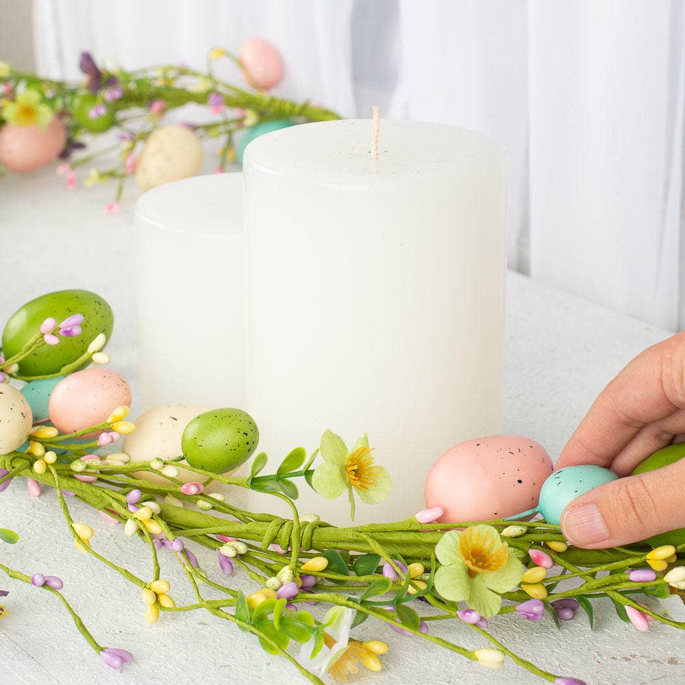 Factory Direct Craft – wholesale Bunting/garland – Easter Egg Pip Berry Garland - 5 feet long 2