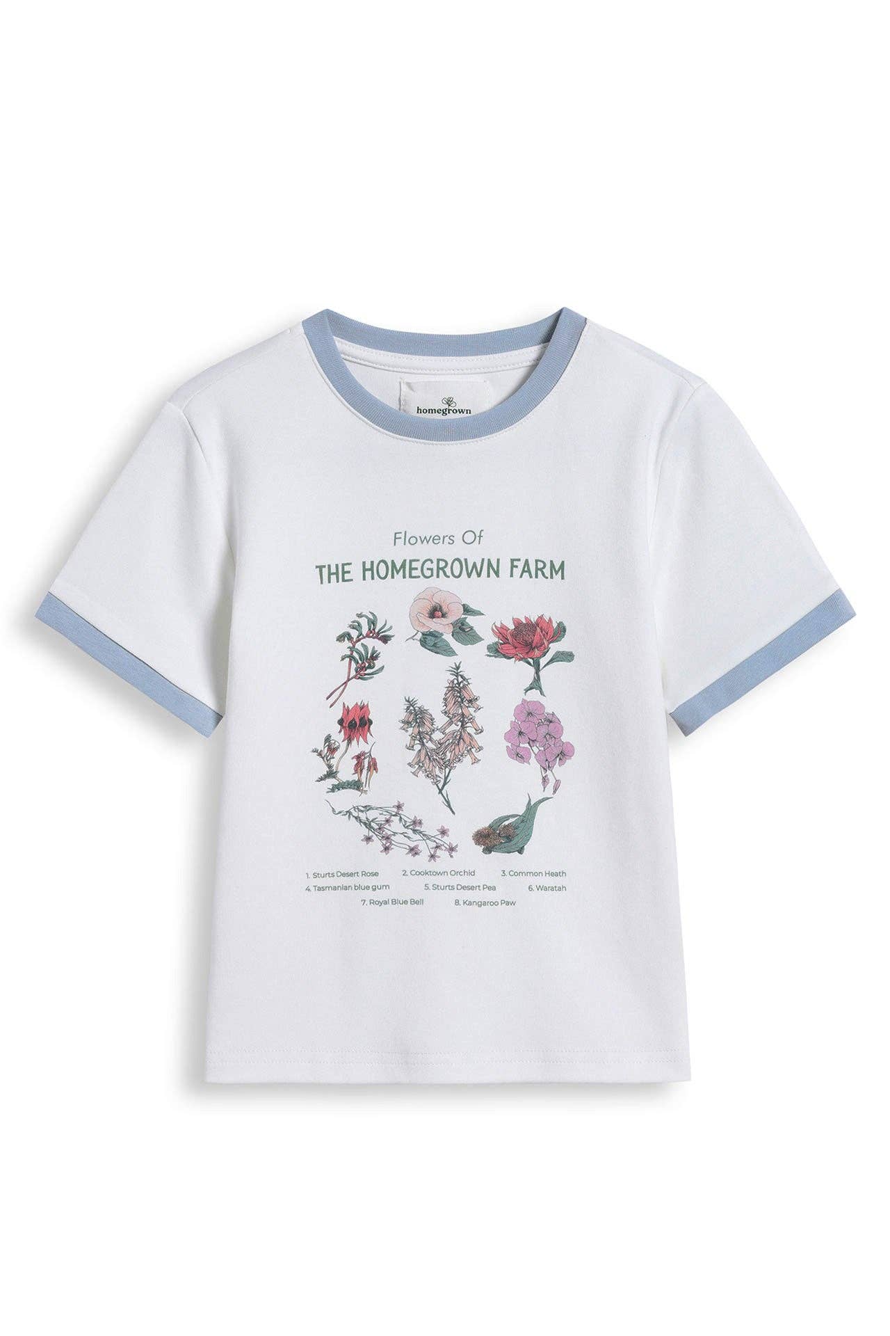 Homegrown Kids – wholesale Screen-printed t-shirt – Kids – Flowers Jersey Tee1