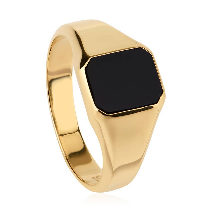 AdornPay Jewellery - Wholesale Signet Ring - The Power of Onyx | Ring | Goud0