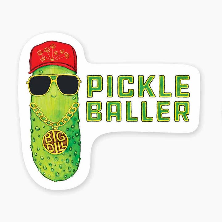 Pickle Baller - Mini-autocollant pour la vente par Nice Enough Stickers