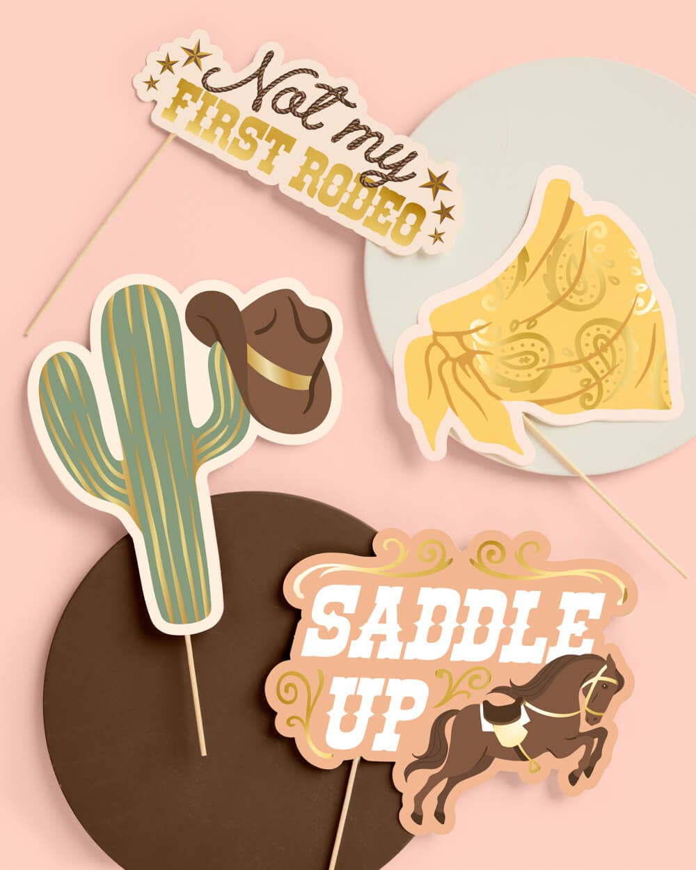 xo, Fetti - Wholesale Party Sign/Banner - Western Rodeo Party Props - 24 pc photo booth set, kids2