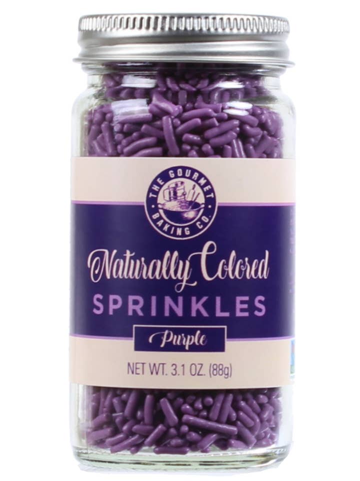 Naturally Colored Purple Sprinkles 3.1 Oz. for wholesale by Pepper Creek Farms