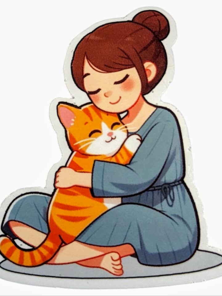 Autocollant Cat Mom Love pour la vente par Made By Scratch Crafts