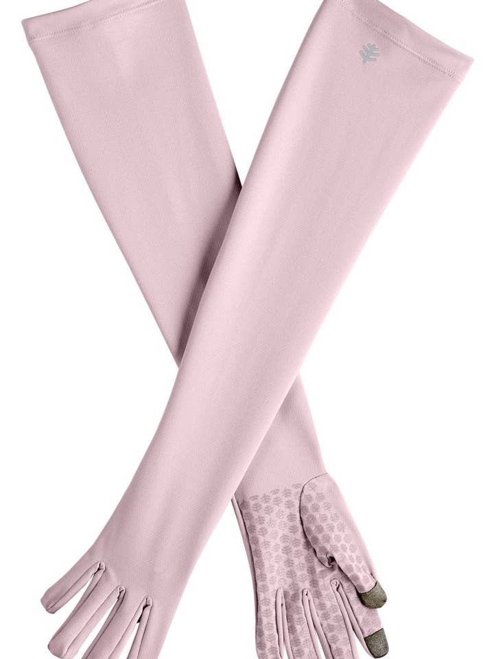 Long Full Finger UV Sun Gloves | Dusty Mauve for wholesale by Coolibar