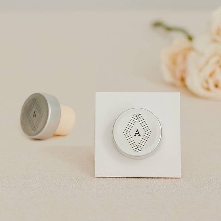 Weddingstar Inc. - Wholesale Wine stopper - Reusable Metal Bottle Stopper - Diamond Emblem2