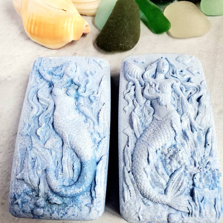 Fairyland Glade - Wholesale Bar Soap - Wild Blueberry Hidden Sea Glass Salt Soap Bar MADE TO ORDER6