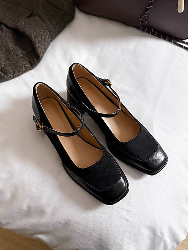 VividLux - Wholesale Flats - Women's - Shallow Cut Split-Joint Square-Toe Mary Janes Pumps15