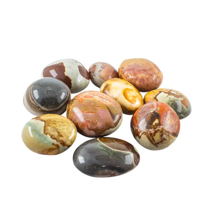 Quasar Gems USA - Wholesale Spiritual Stone/Crystal - Polychrome Jasper Gallets Palm Stone 1kg/2lbs1