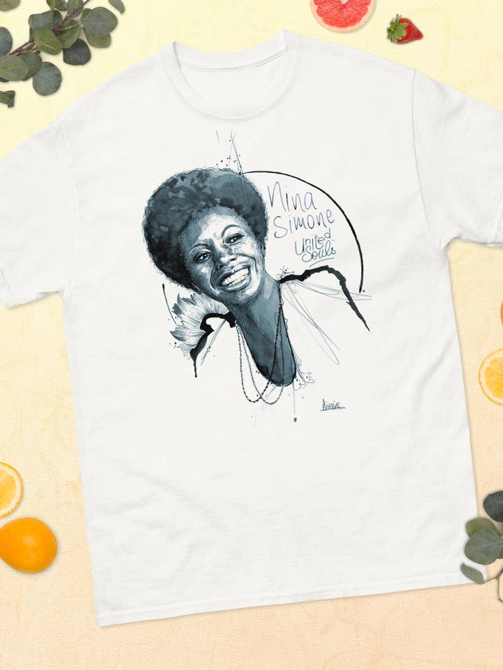 Nina Simone I Het essentiële uniseks T-shirt 100% katoen voor wholesale door UNITED SOULS
