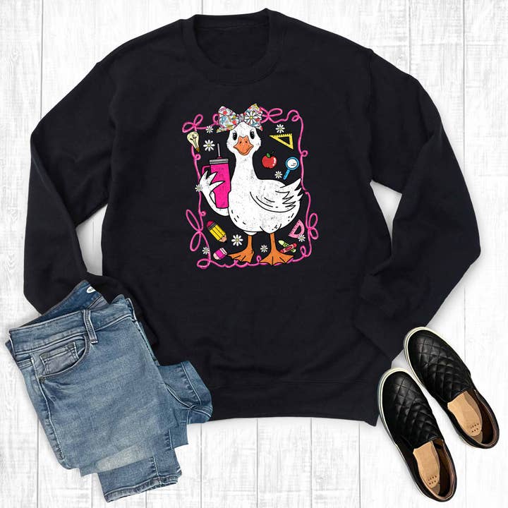 Camisola Gráfica de Regresso às Aulas Professor Ganso Tonto por atacado de The Way Down South