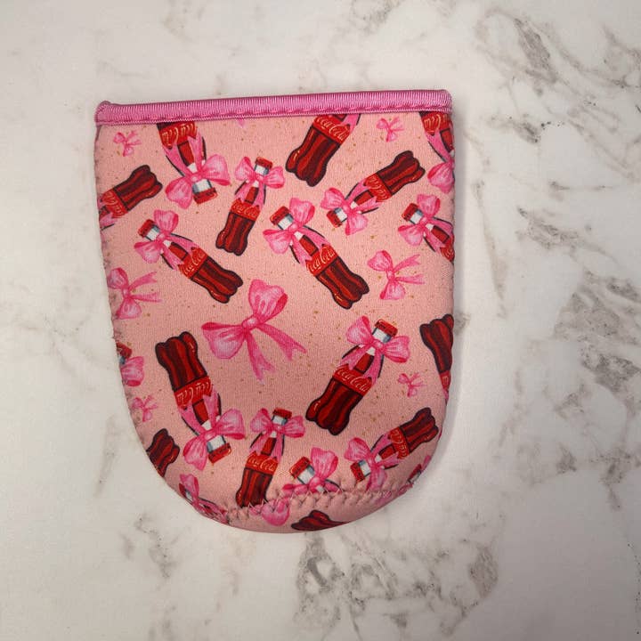 The Wild Buck Company - Wholesale Drink Huggers & Koozies - Coquette Coke Iced Coffee Coozie/ Drink Sleeve