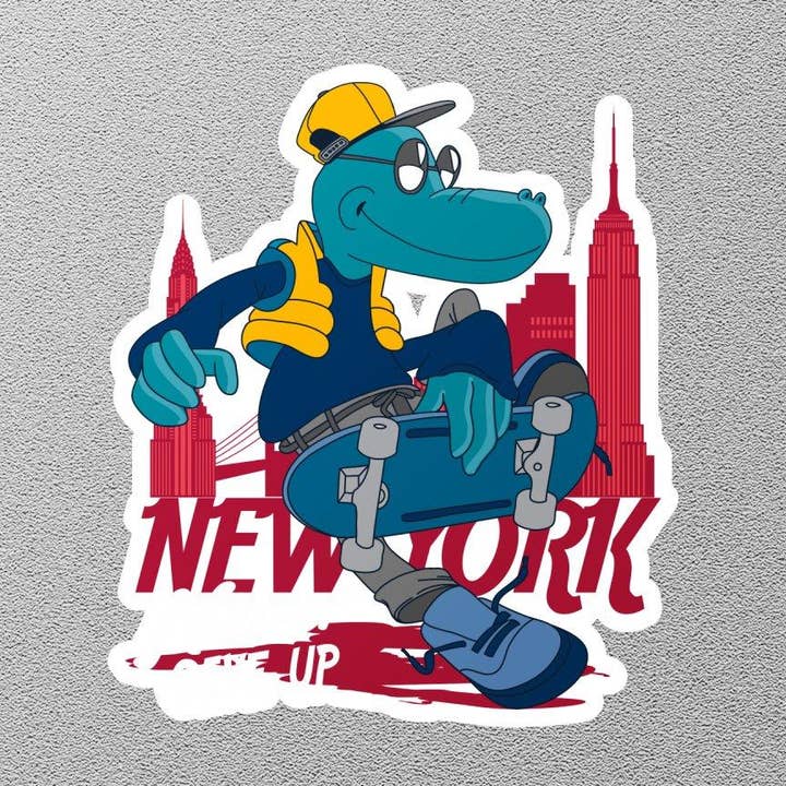New York Skater Sticker for wholesale by GraffMerch.com