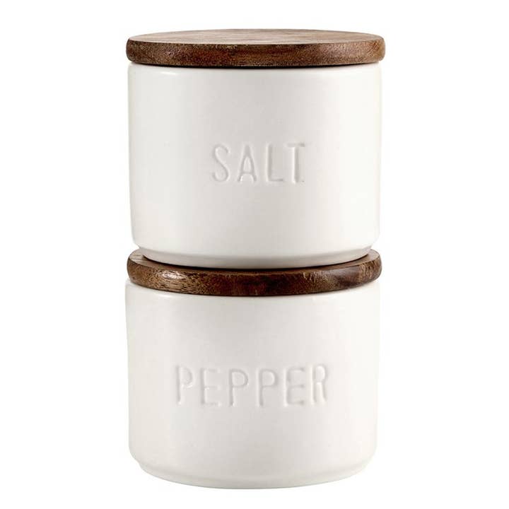 Santa Barbara Design Studio by Creative Brands - Wholesale Salt & Pepper Shaker Set - Face to Face Ceramic Salt + Pepper Set