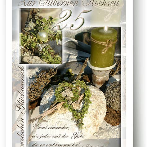 Silberne Hochzeit / Grußkarte / 739011 für den Großhandel von Yabué