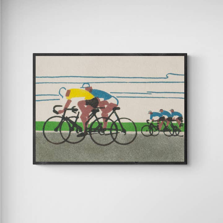 INK & SONS - Wholesale Art Print - Retro Cycling Print | Tour de France | Yellow Jersey Gift