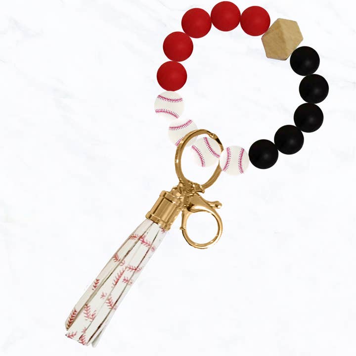 Suzie Q USA - Wholesale Keychain - Women's - Sports Silicone Bead with Tassel Keychain1