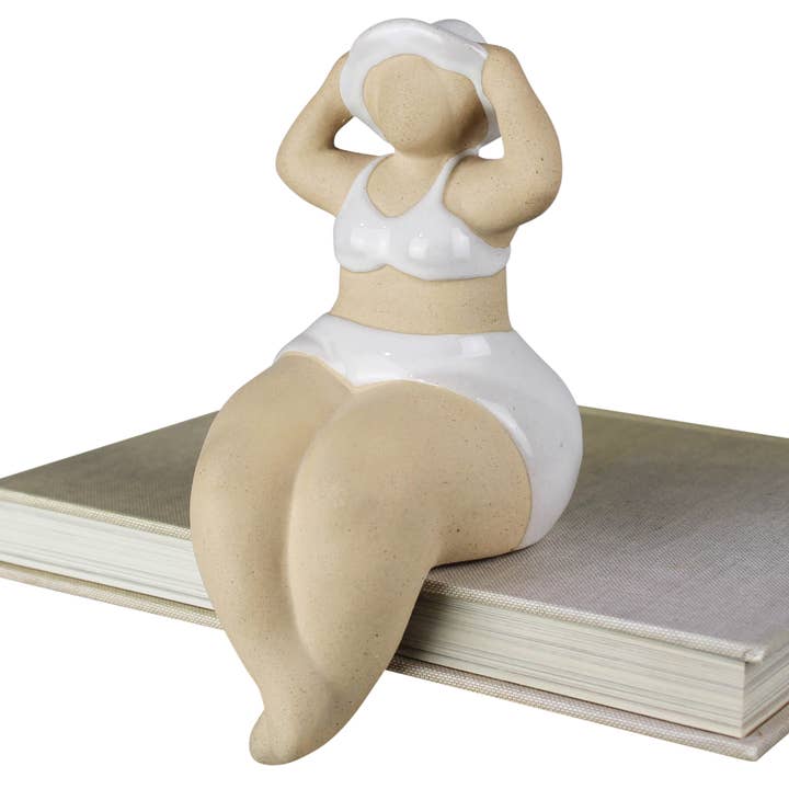 HomArt - Wholesale Decorative Tabletop Object - Sun Bathing Lady, Ceramic