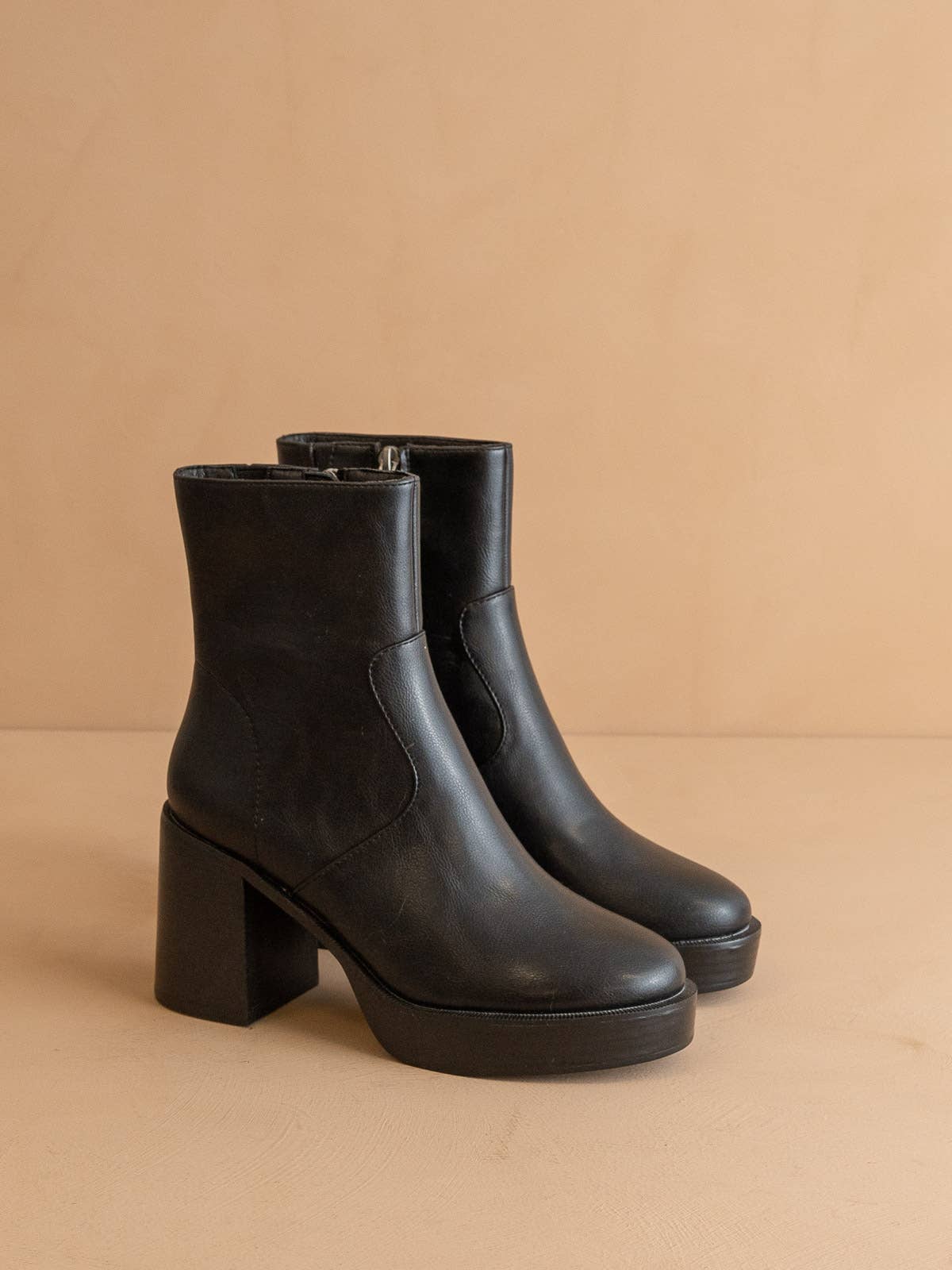 The Alexandra Black | Platform Ankle Boots for wholesale on Faire1