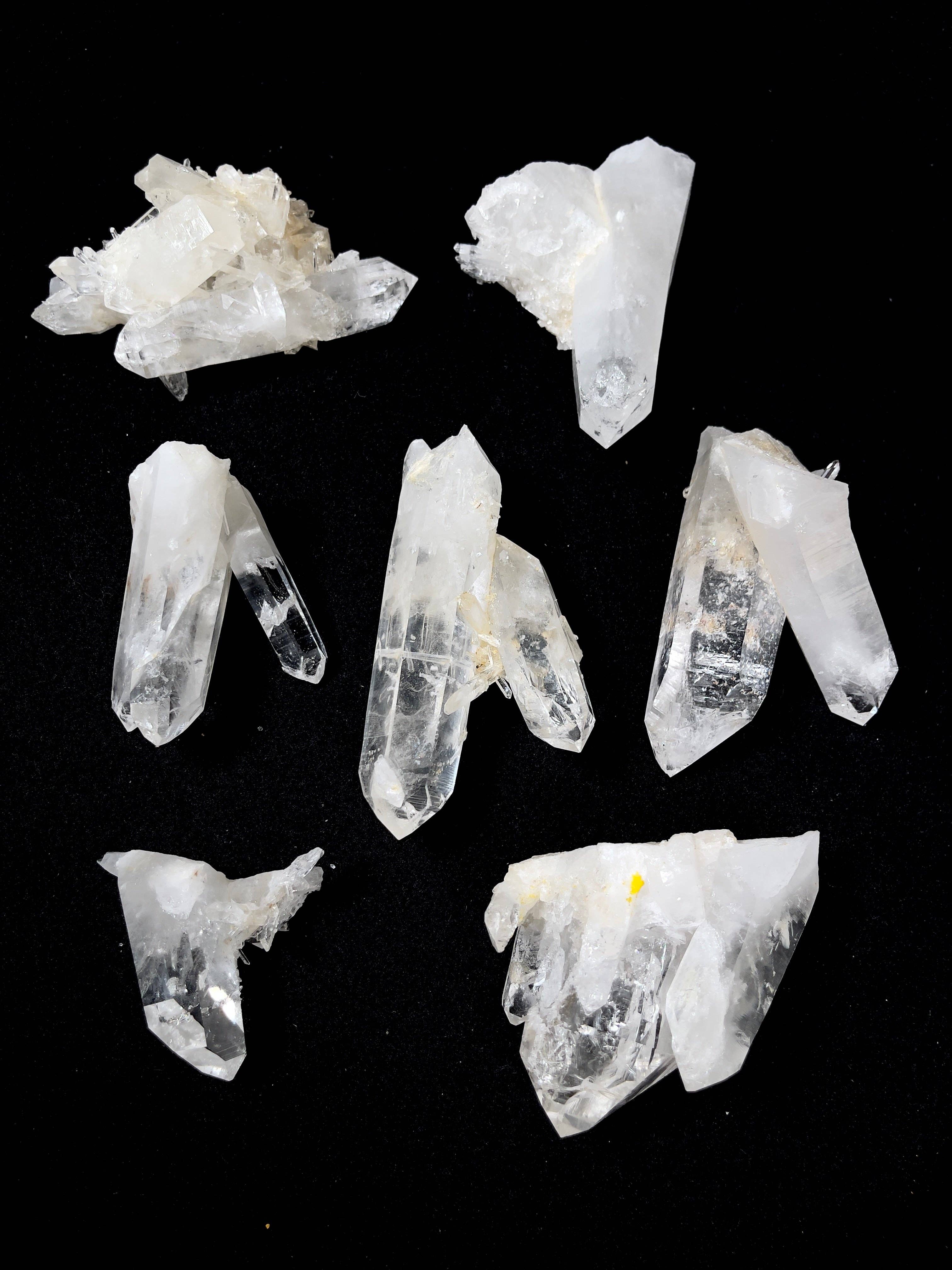 Lemurian Quartz - Wholesale Spiritual Stone/Crystal - Lemurian Quartz Clusters mixed selection (LC-340) 1215g x7 pieces