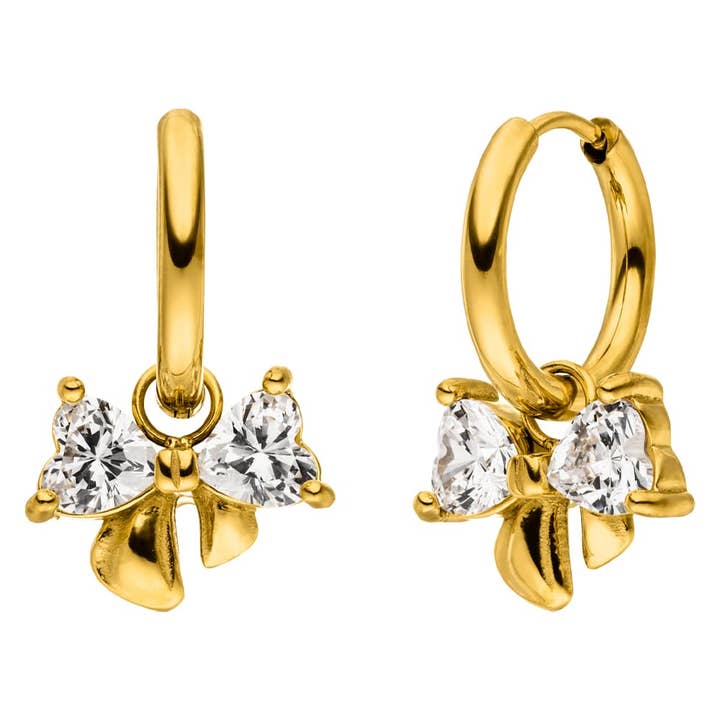 Schmuckgroßhandel - Wholesale Huggie Earrings - Bowlight Earrings | 18K Gold Plated