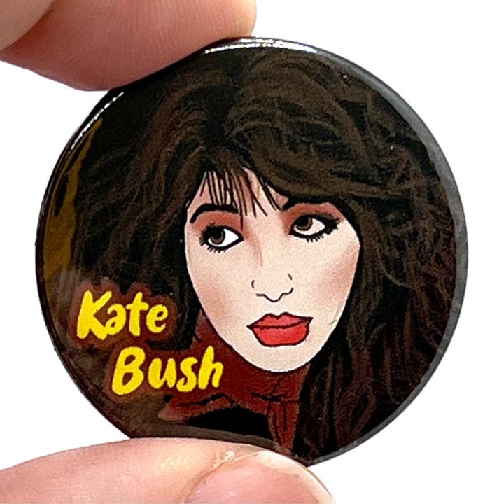 Kate Bush Wow Button Pin Badge (pack of 3) for wholesale by Bite Your Granny