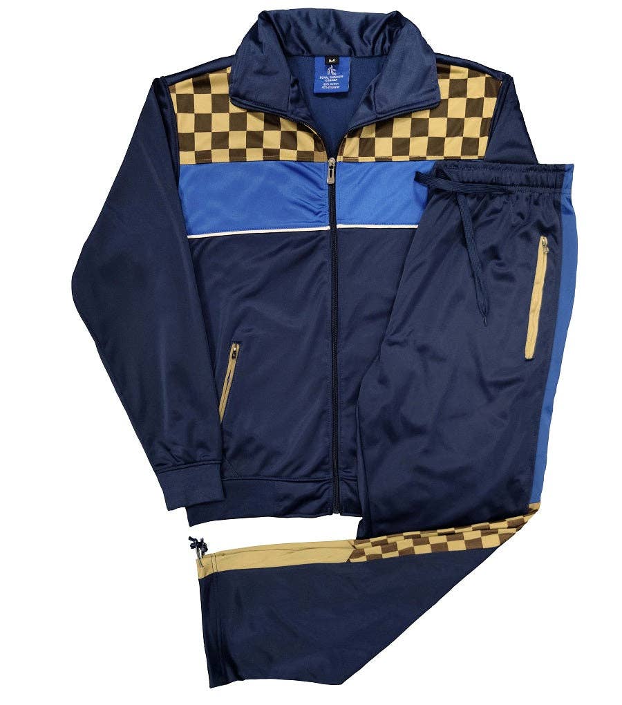 Royal Threads - Wholesale Tracksuit - Men's - Men's Checker Boxed Tracksuit: Jacket & Jogging Pants Set3