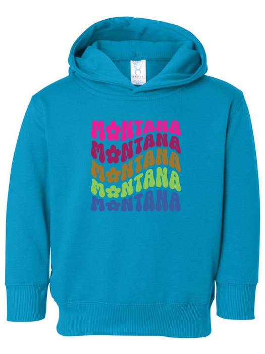 Wavy Sunrise Toddler Hooded Fleece Pullover - Customizable for wholesale by MT Brand Apparel