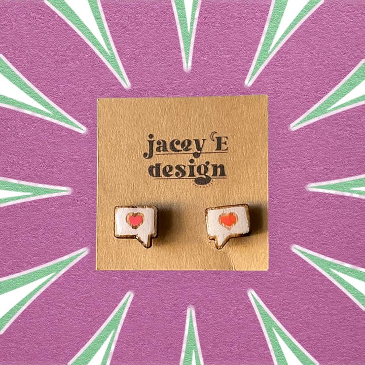 Clous à clous peints Love Chat Emoji Dainty pour la vente par Jacey e Design