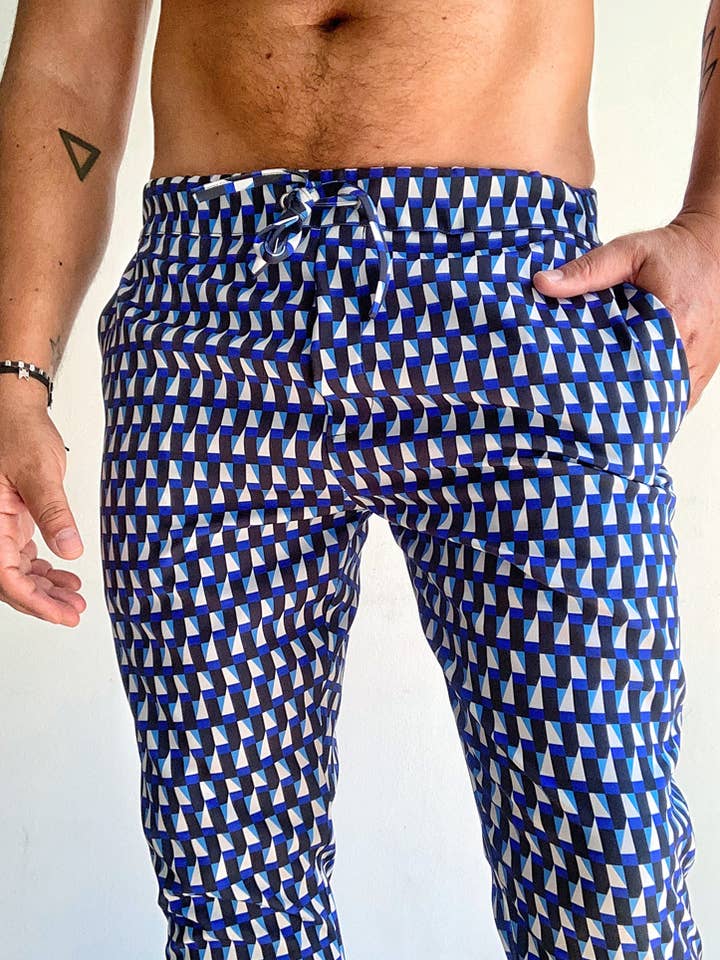 PANTALON « IRIS BLUE » pour la vente par Tomy K.