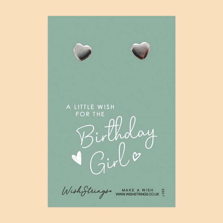BIRTHDAY GIRL - Pendientes en forma de corazón | J203 para venta al por mayor de WishStrings