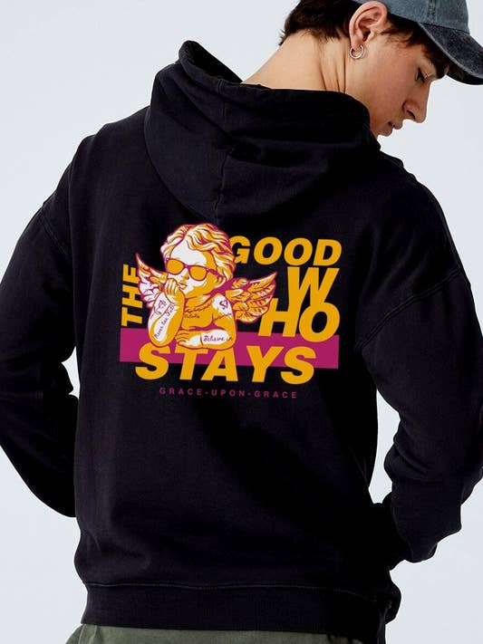 Felpa con cappuccio Who Stays Angel per la vendita all'ingrosso da parte di DOTCOM